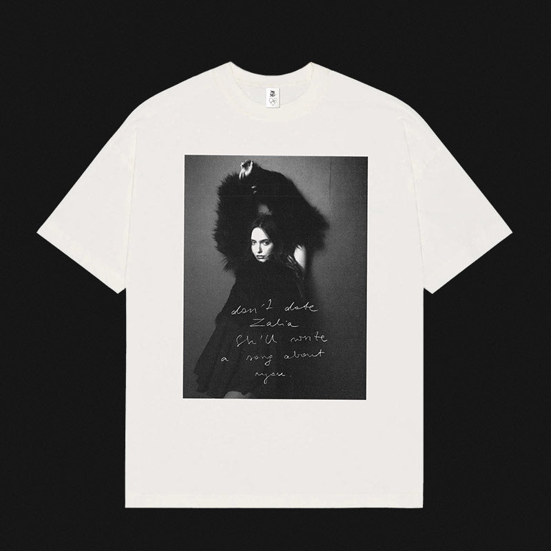 T-SHIRT BIAŁY „DON’T DATE ZALIA”
